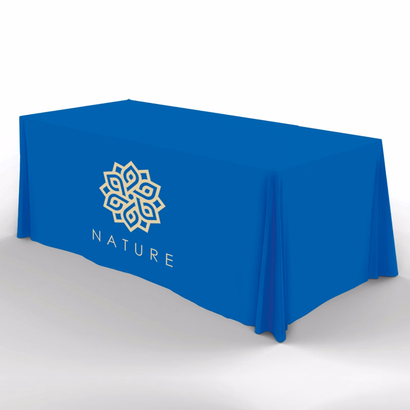 8' Flat, 3 Sided Screen Print Value Quantity Table Cover