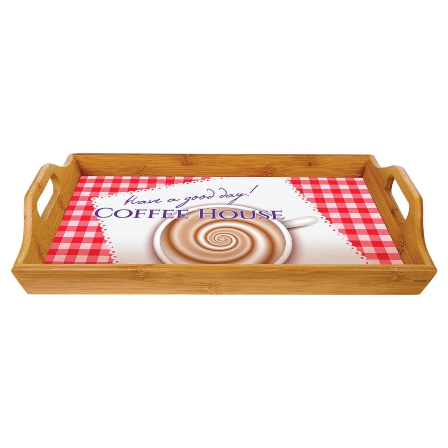 16 1/2" x 9 3/4" Bamboo Serving Tray 1