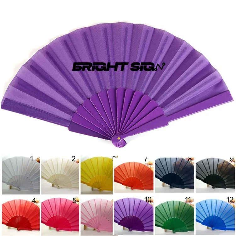 Durable Plastic-Rib Folding Hand Fan 1
