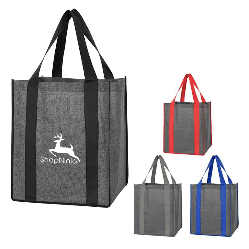 Heathered Non-Woven Shopper Tote Bag 1