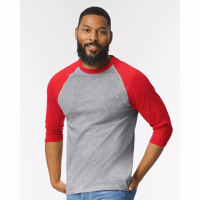 Unisex Heavy Cotton™ Raglan Three-Quarter Sleeve T-Shirt - 5700