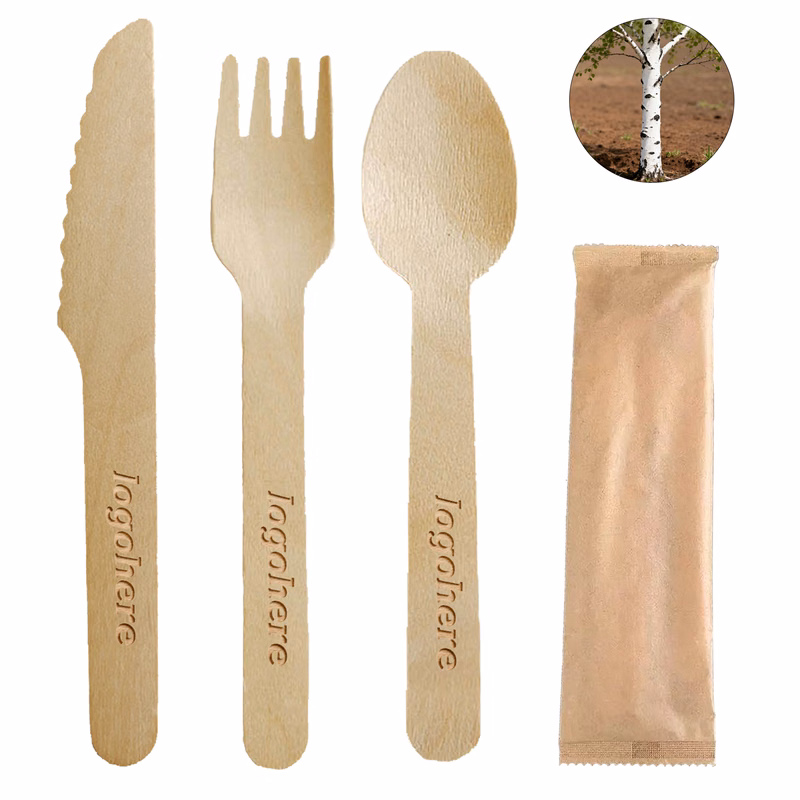 Custom Eco Friendly Wooden Forks Spoons Knives