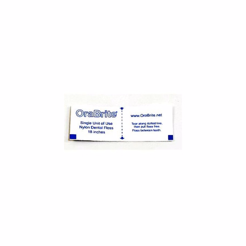 OraBrite Single Use Floss Packets - 18" Mint