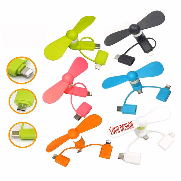 Ready To Ship Stocked 3-in-1 Mini Smart Phone Fan/Overcool