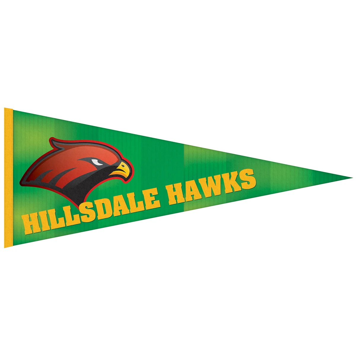 12" x 30" Digitally Printed Single Sided Custom Felt Pennant 1