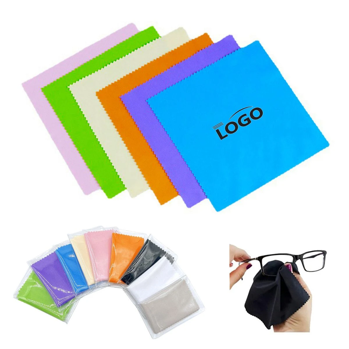 Microfiber Glasses Cleaning Cloth In Pouch 1