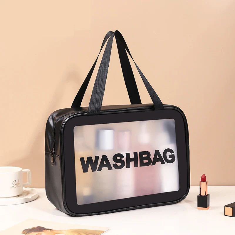 Frosted PVC Zippered Travel Pouches(L) 1
