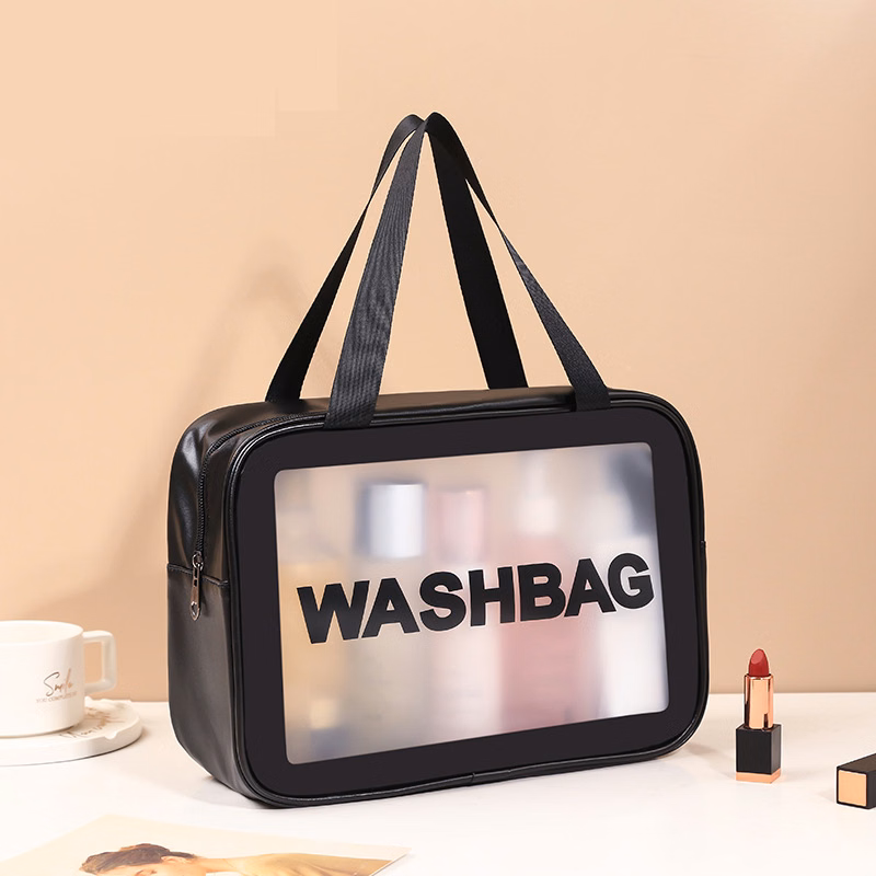 Frosted PVC Zippered Travel Pouches(L)