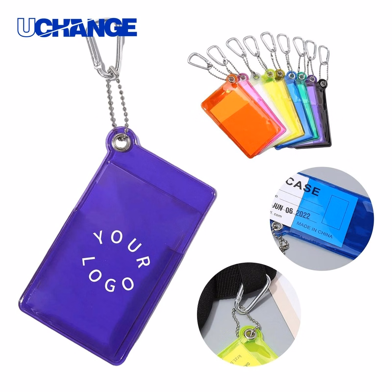 PVC ID Holder Sleeve Transparent Vibrant