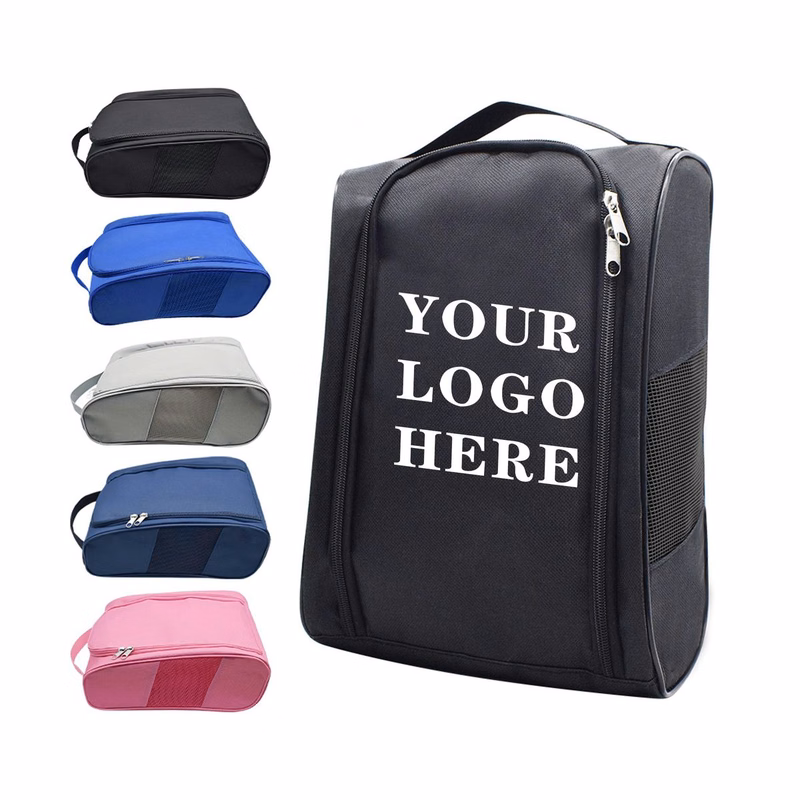 Custom Multi-Color Logo Waterproof Wear-Resistant Golf Shoe Carry Bag