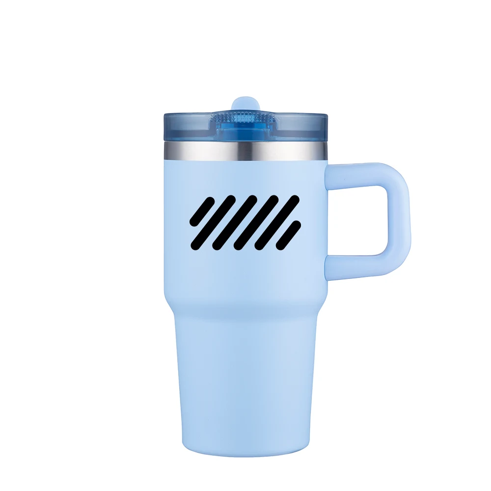Slate 20 oz Handle Mug with Straw Lid 1
