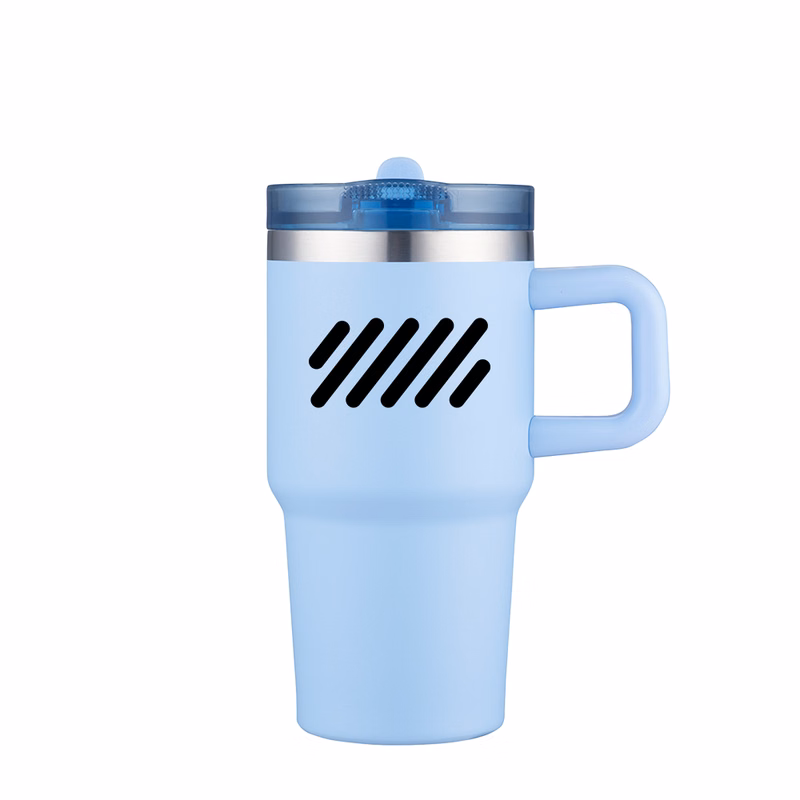 Slate 20 oz Handle Mug with Straw Lid