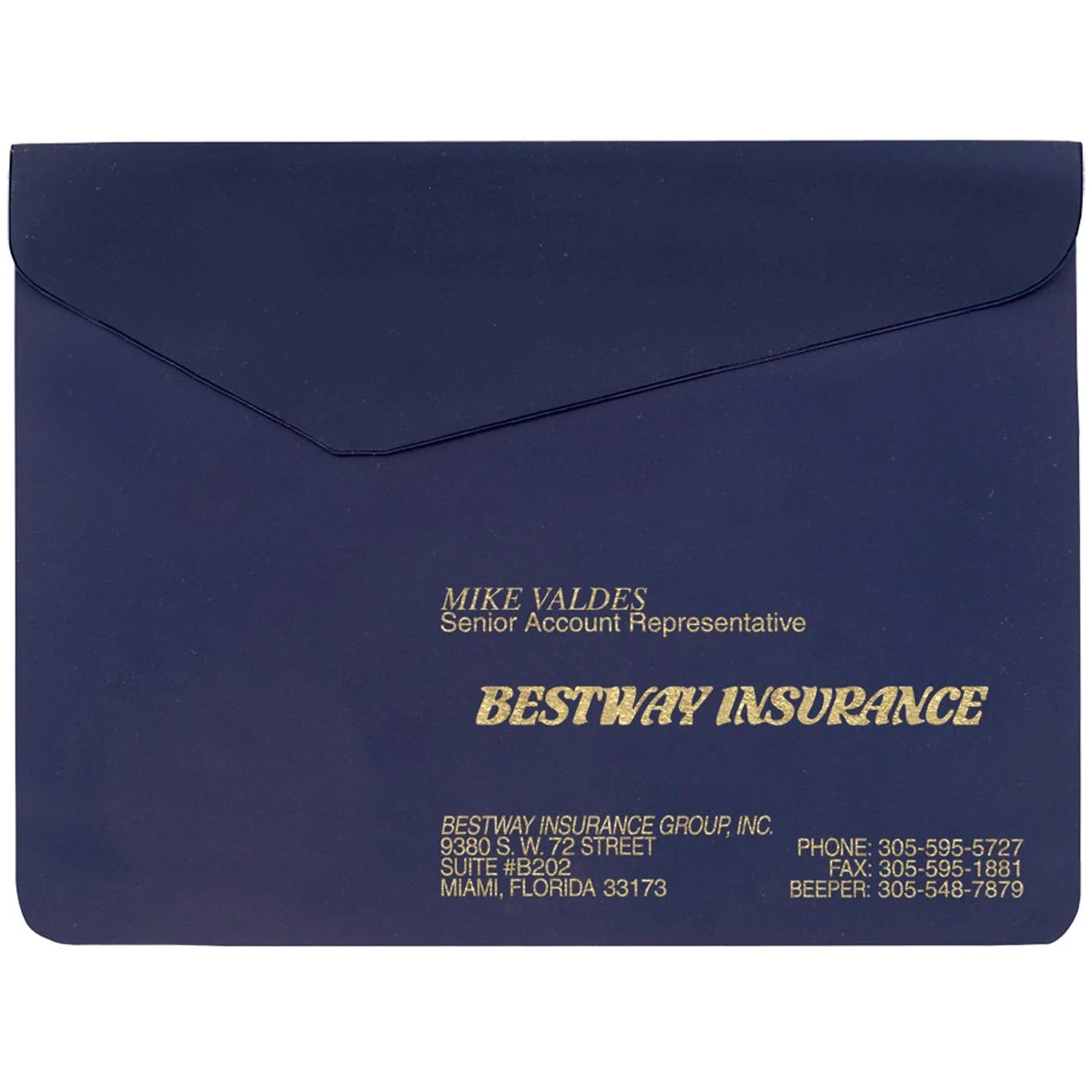 Economy Style Portfolio with fold over flap closure - Standard vinyl 1