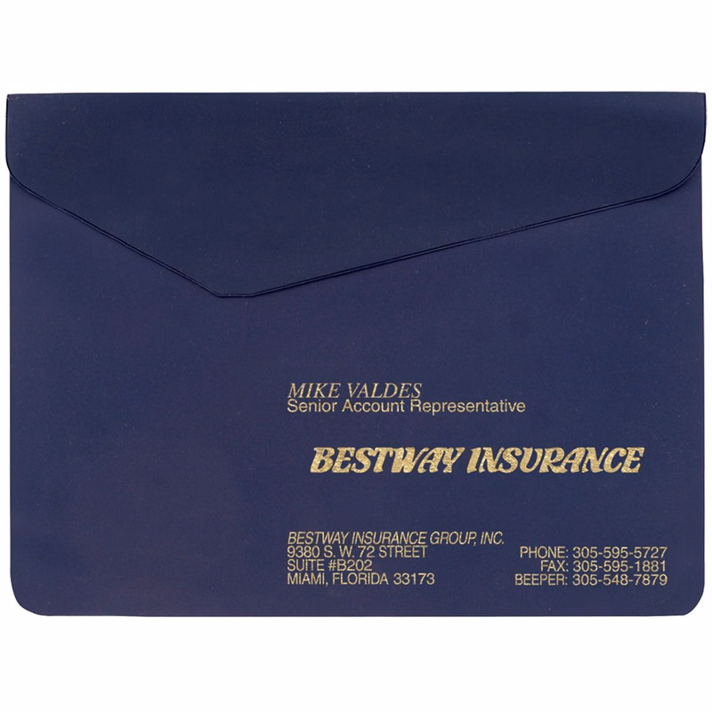 Economy Style Portfolio with fold over flap closure - Standard vinyl