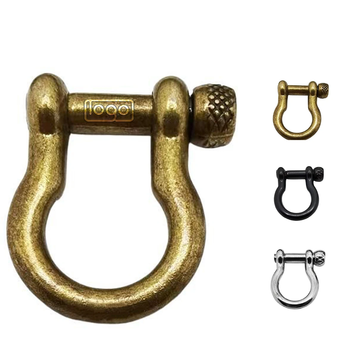 Vintage DIY Keychain Accessories Screw D-Ring Buckle 1
