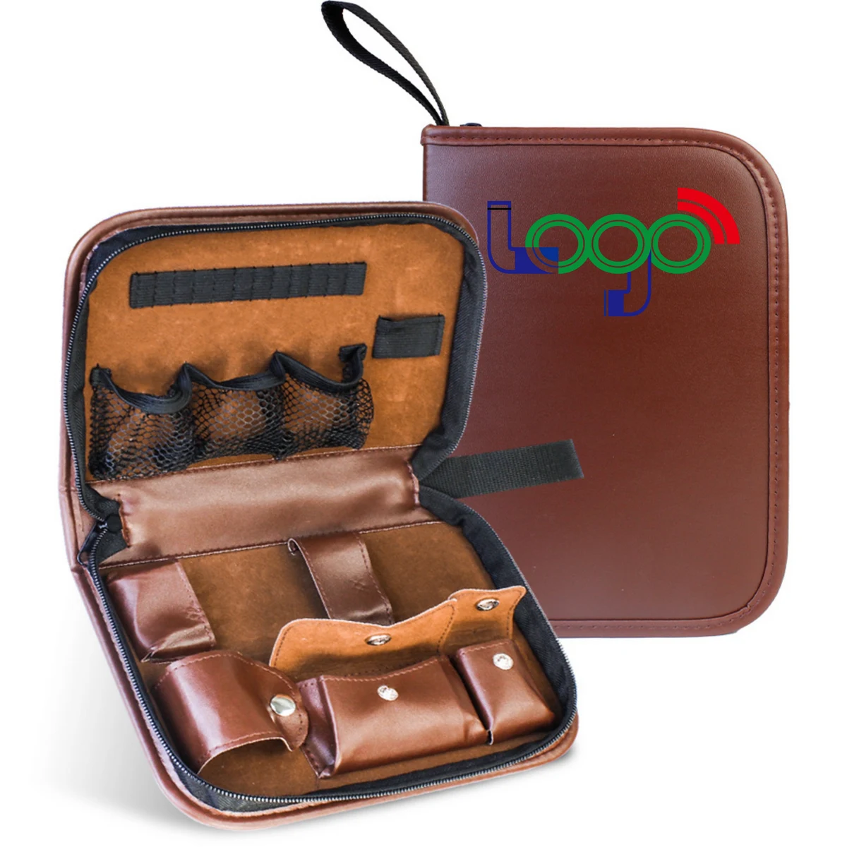 Premium Leather Golf Accessory Bag 1