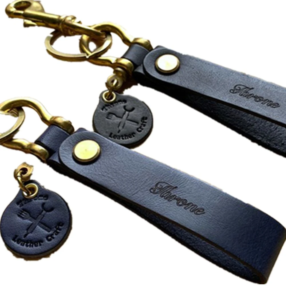 PU Leather Key Chain Rectangle Key Ring 1