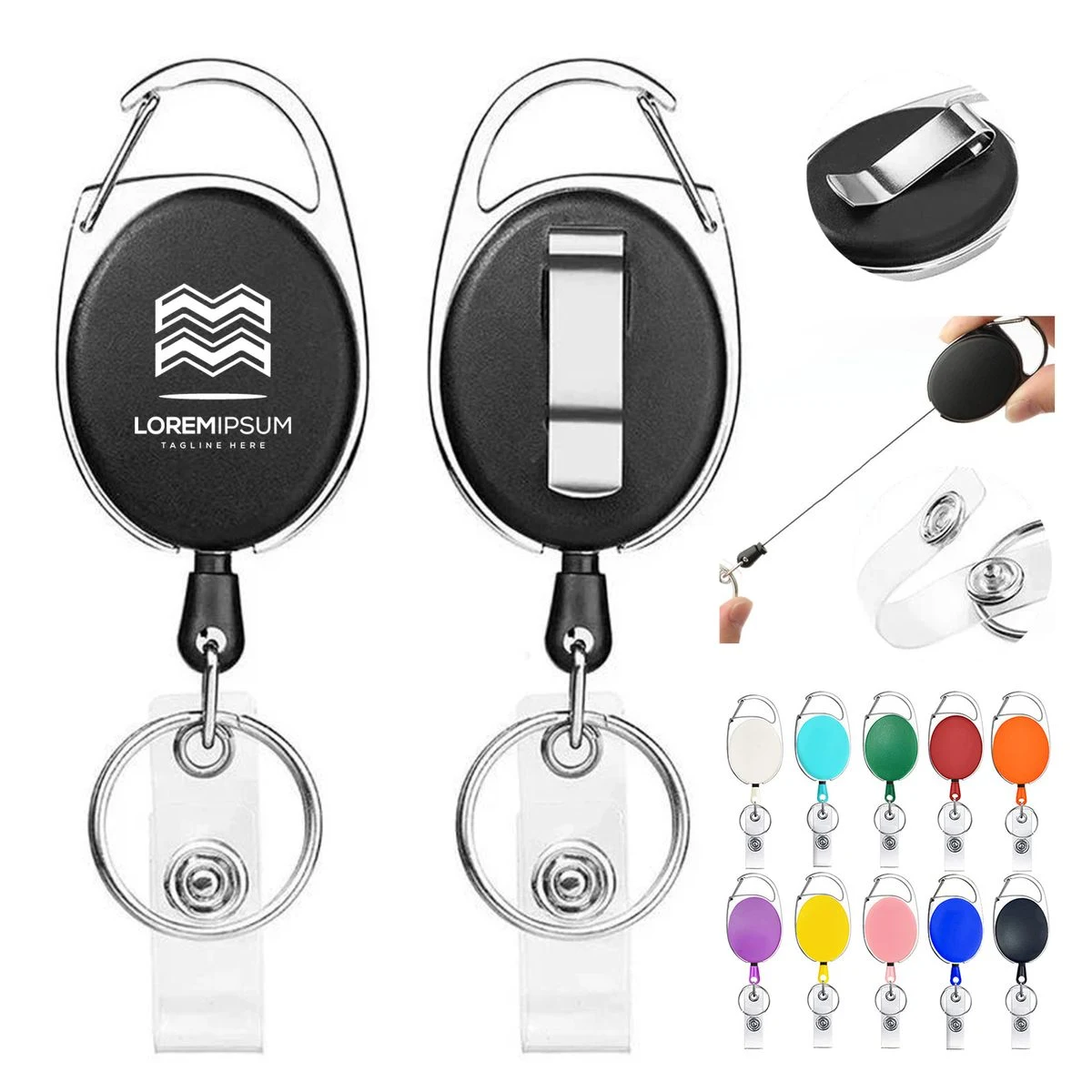ABS Plastic Retractable Keychain 1