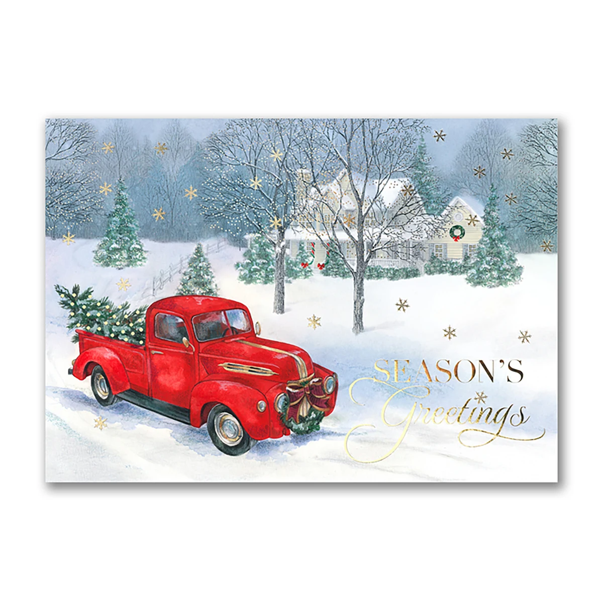 Vintage Truck Holiday Card 1