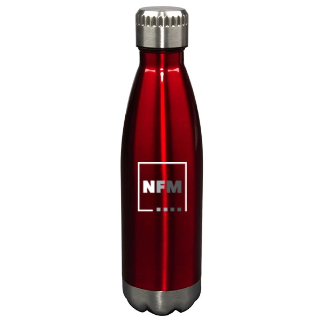 17 oz Glacier Gloss Red Vacuum Insulated Stainless Steel Double Wall Sports Water Bottle 1