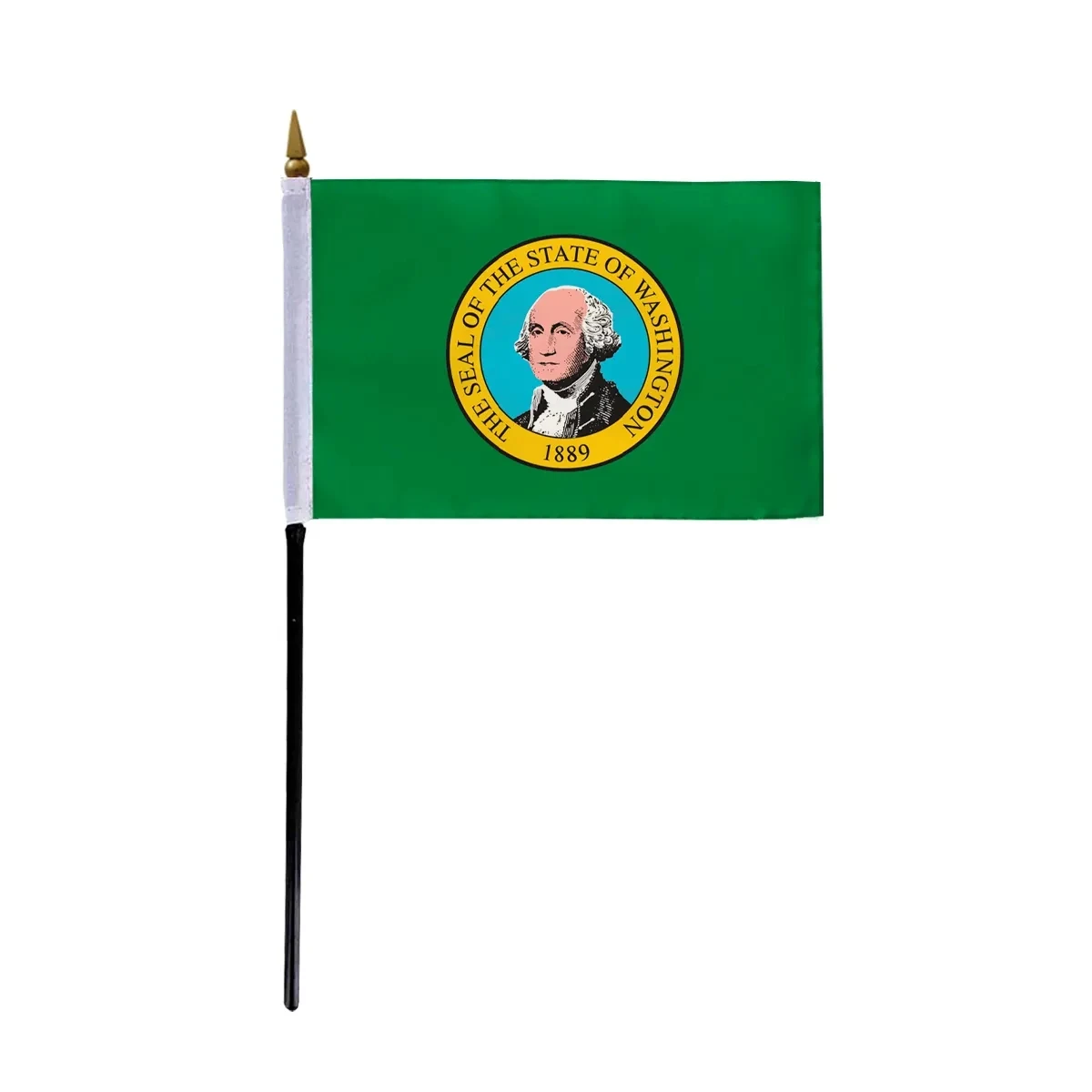 4"x6" & 12"x18'' Washington ePoly Printed Stick Flags 1