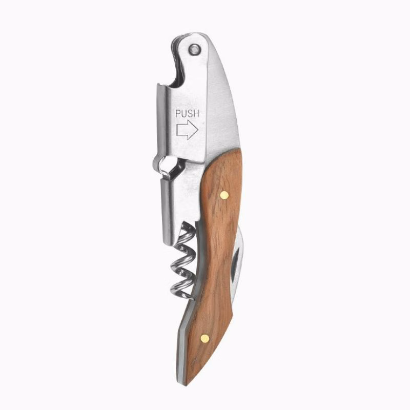 3 In 1 Multifunctional Wine Opener W/ Wood Handle
