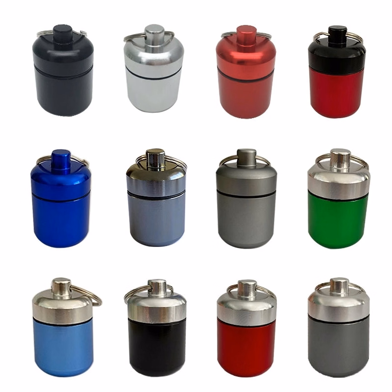 Mini Waterproof Portable Pill Holder Container Keyring