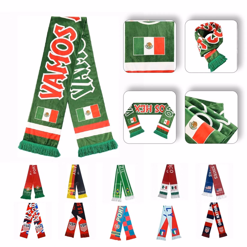 Premium Polyester Football Event Scarf for Fan Cheering