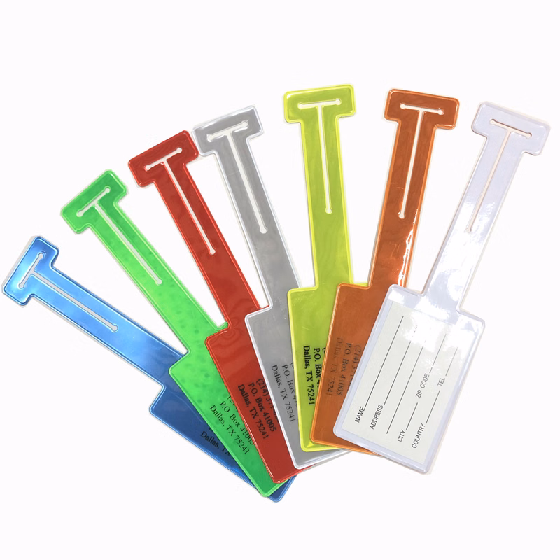 Soft PVC Custom Luggage Tag Holders/PVC Clear Luggage Tag