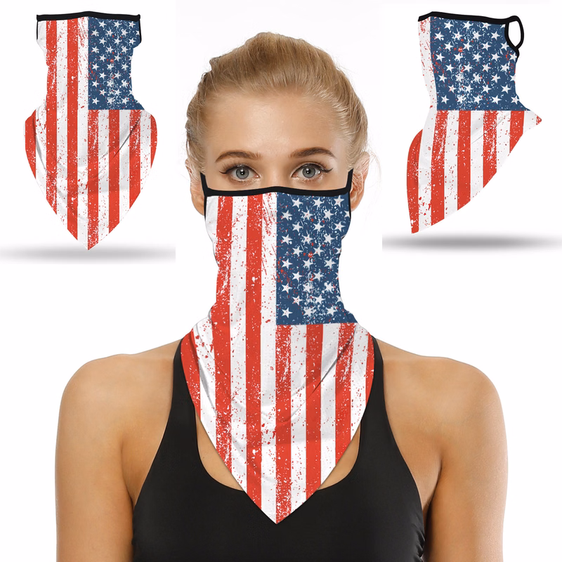 Triangle Hanging Ear Bandana Face Scarf Mask