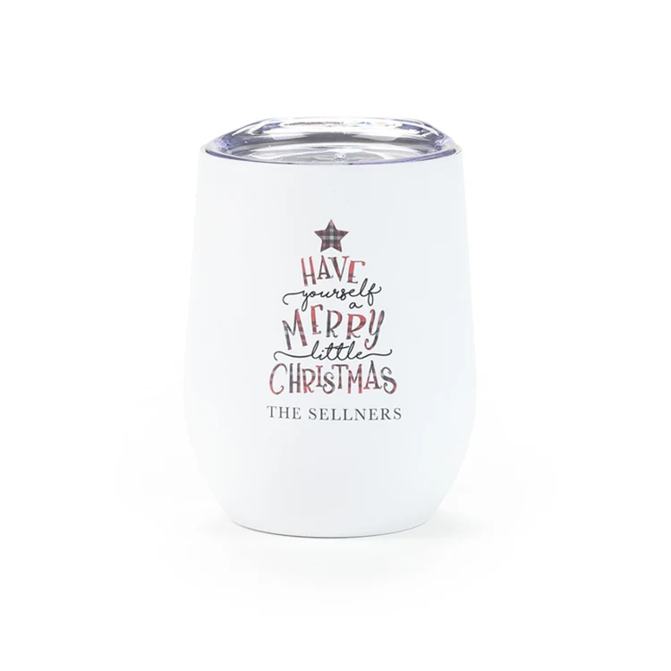 12 Oz. Family Plaid Wine Tumbler 1