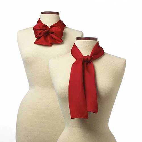Red Polyester Satin Scarf - 8"x45" 1