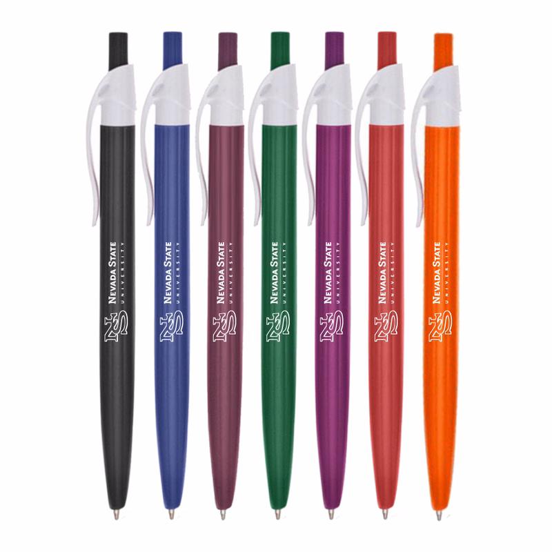 Union Printed - Curve Color Barrel Click Pen
