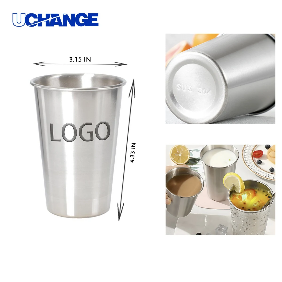 Durable Stainless Steel Cup Container (12 OZ) 1