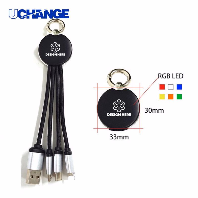 Three In One Glowing Charging Cable