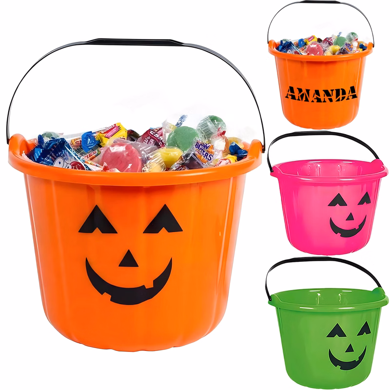 Kids Halloween Pumpkin Candy Pail