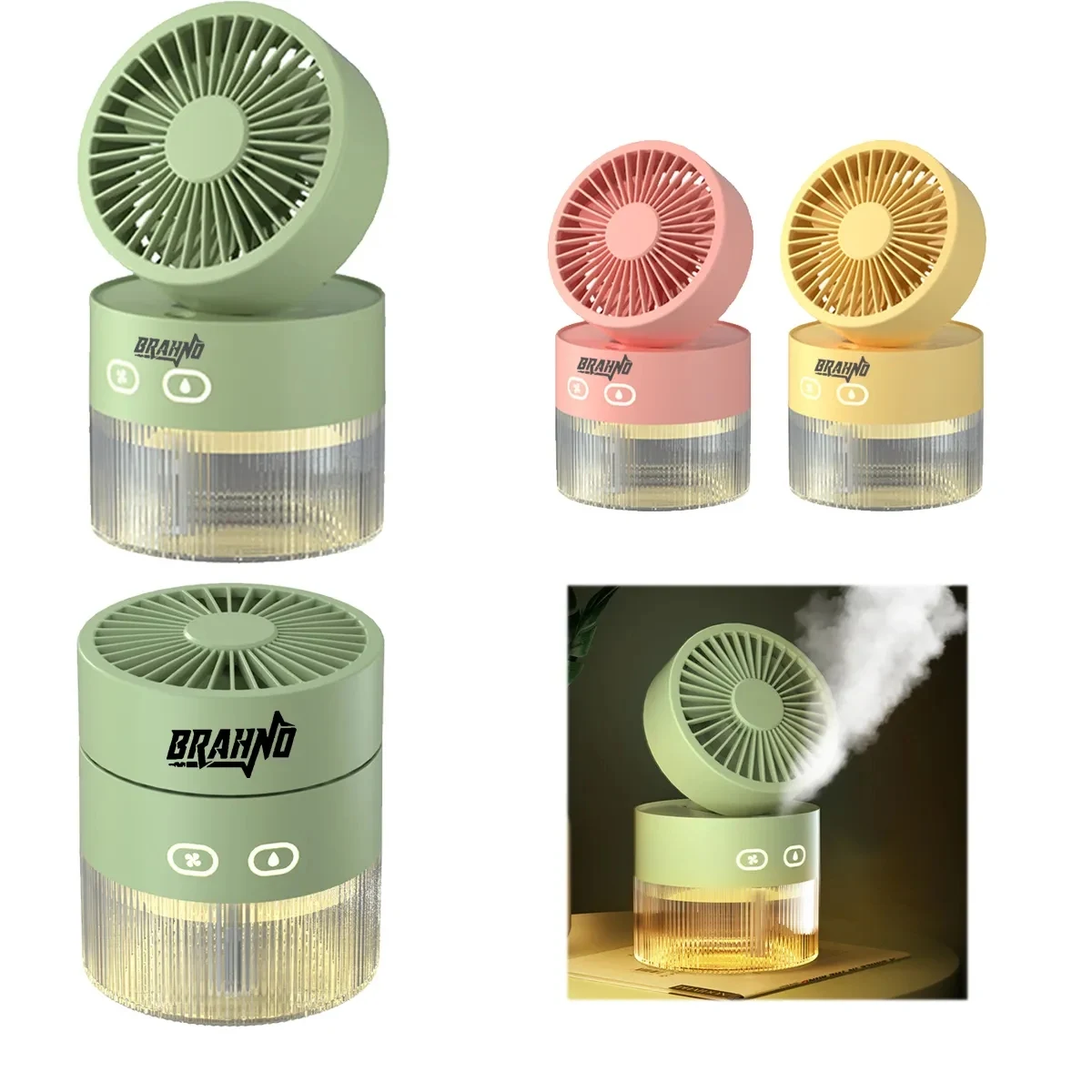 Desktop Mini Humidifier Usb Rechargeable Fan 1