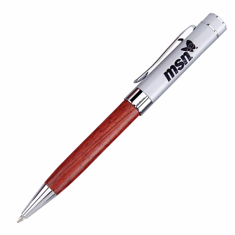 Maisie Wood Ballpoint Satin Chrome
