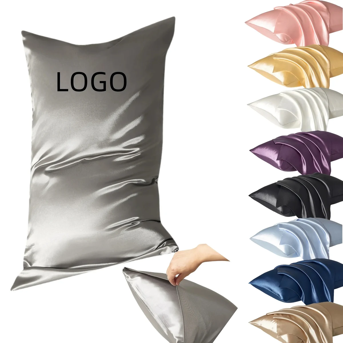 2-Pack Summer Washed Ice Silk Pillowcases 1