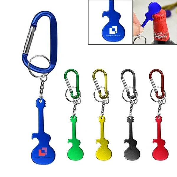 Guitar Bottle Opener KeyChain Carabiner 1