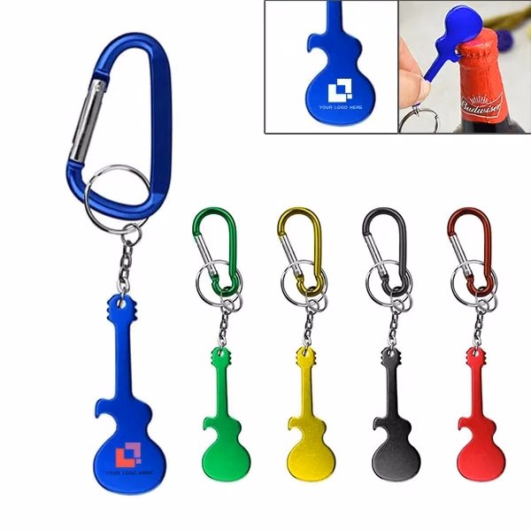 Guitar Bottle Opener KeyChain Carabiner