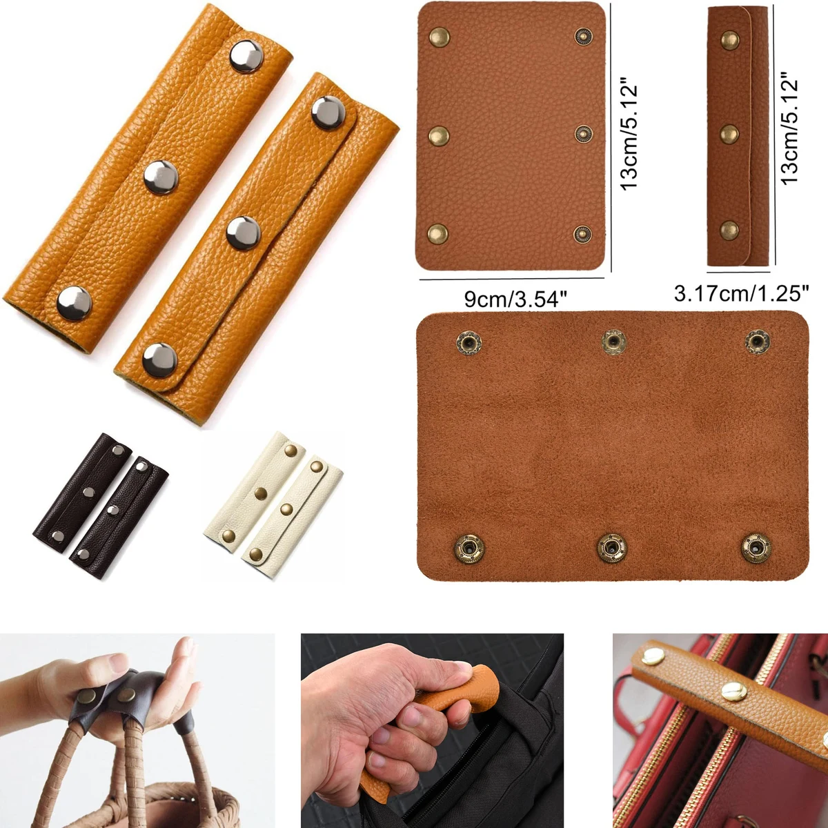Handbag Handle Leather Wrap Cover 1