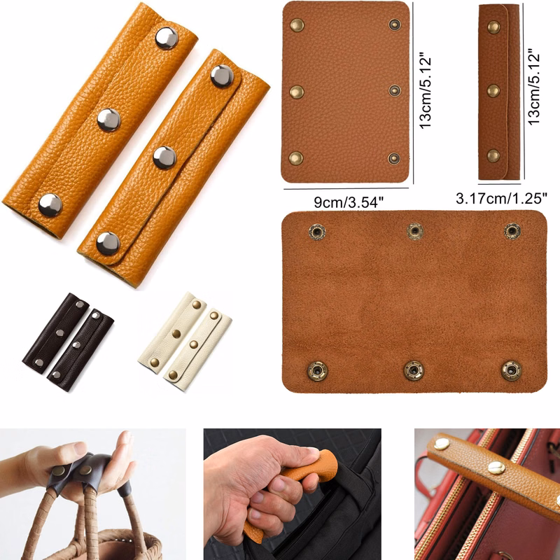 Handbag Handle Leather Wrap Cover