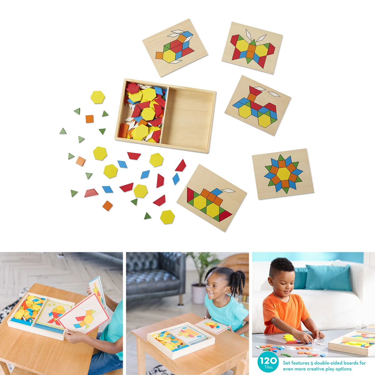 Pattern Blocks And Boards - Classic Toy, promotional toy with logo imprint 1