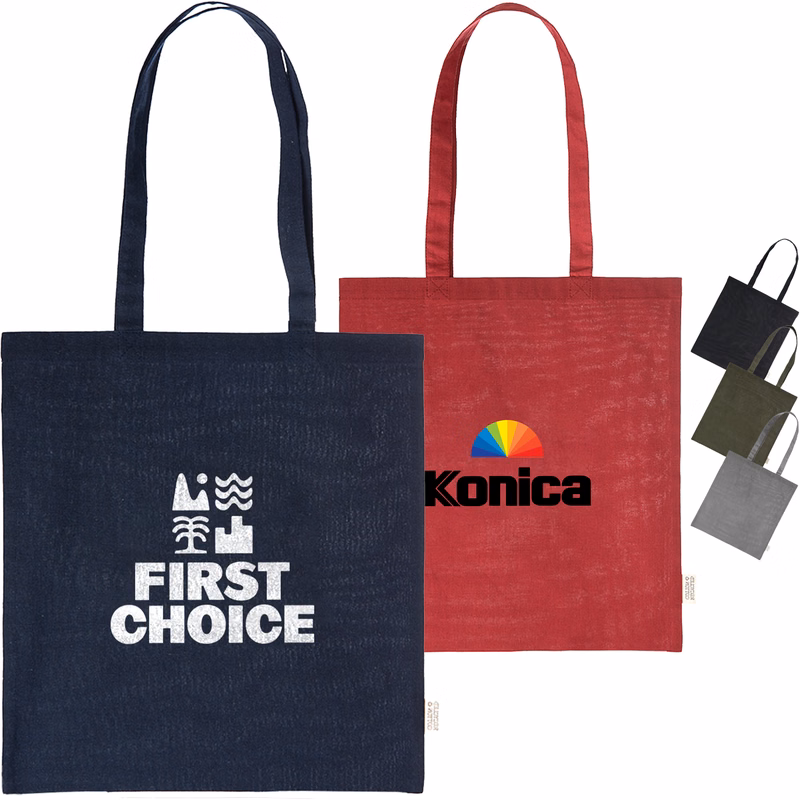 5 oz. Recycled Eco-Friendly Solid Cotton Tote Bags (14.5"x16.25")