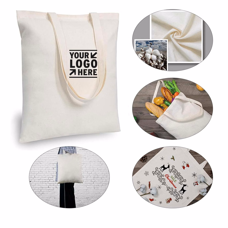 Lightweight Medium Reusable Economical Cotton Shopping Tote Bag