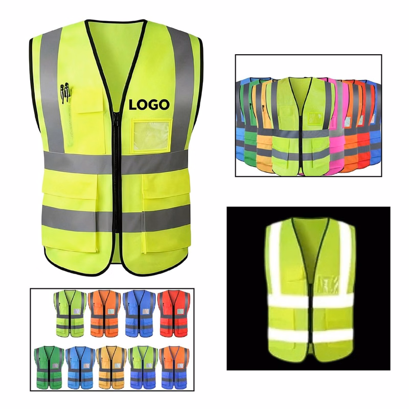 Nighttime Warning Multi-Pocket Reflective Work Vest