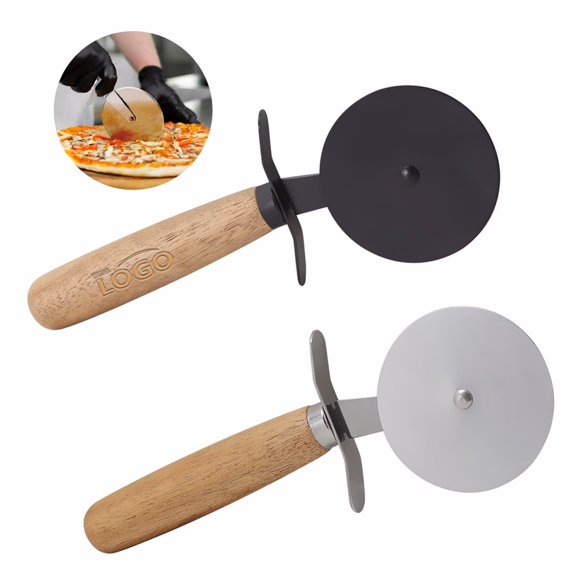 Stainless Steel Pizza Divider with Acacia Wood Handle