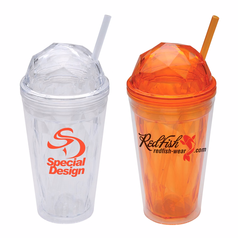 16 Oz. Dome Double Wall Acrylic Cup w/Dome Lid