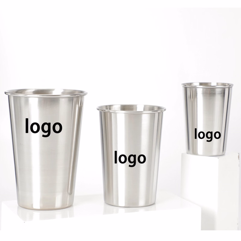 Simple Stainless Steel Pint Cup